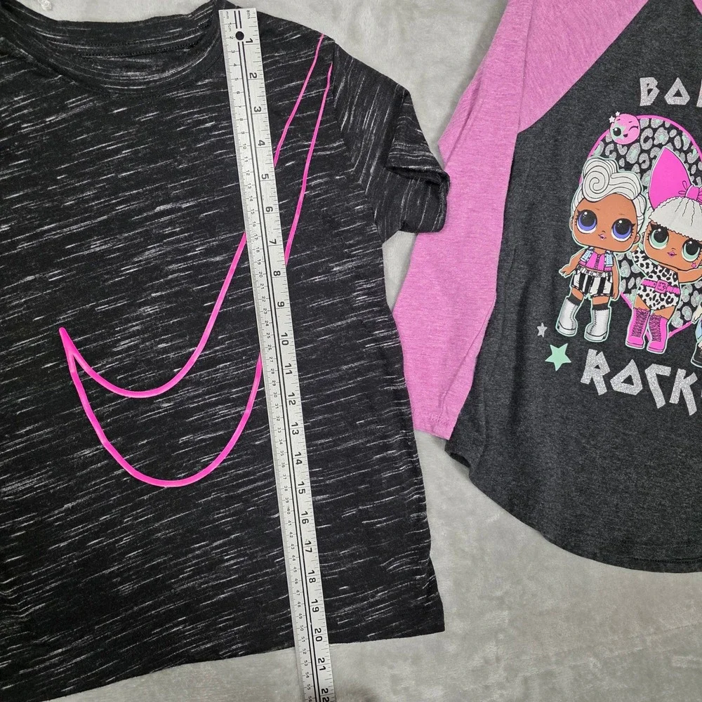 Girls Size M Shirt Lot Nike Tee LOL Surprise Long Sleeve‎ Top